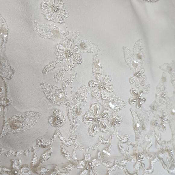 Girls White Flower Girl Wedding Dress - Picture 2 of 4